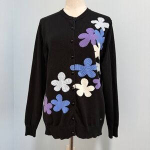 CRACKED WHEAT Women’s Long Sleeve Button Down 100% Cotton Cardigan Sweater Sz L